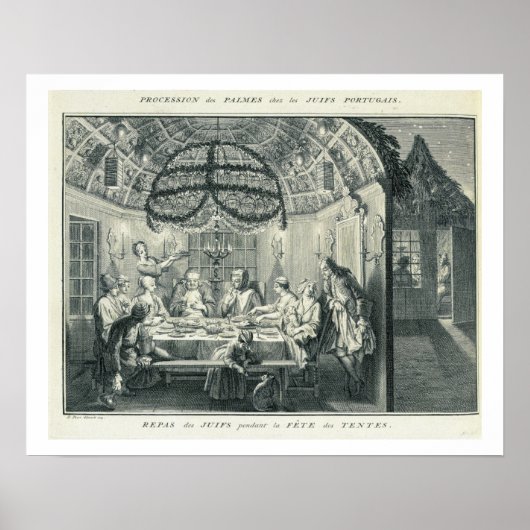 Jüdische Mahlzeit Während des Festes der Tabernacl Poster (Vorne)