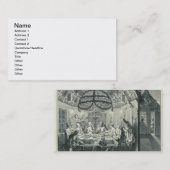 Jüdische Mahlzeit während des Festes der Visitenkarte (Vorne/Hinten)