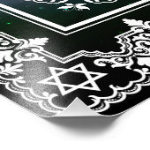 Jüdische Menorah Kronen Imitate Papercut Kunstdruc Fotodruck (Ecke)