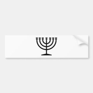 Jüdische Menorah (Symbol des Judentums) Autoaufkleber