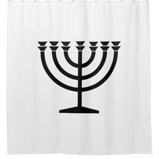 Jüdische Menorah (Symbol des Judentums) Duschvorhang (Vorderseite)