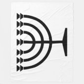 Jüdische Menorah (Symbol des Judentums) Fleecedecke (Vorderseite)