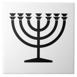 Jüdische Menorah (Symbol des Judentums) Fliese