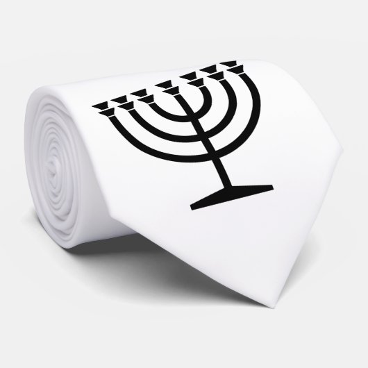 Jüdische Menorah (Symbol des Judentums) Krawatte (Gerollt)