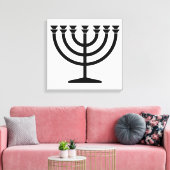 Jüdische Menorah (Symbol des Judentums) Leinwanddruck (Insitu (Wohnzimmer))