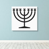 Jüdische Menorah (Symbol des Judentums) Leinwanddruck (Insitu (Holzboden))