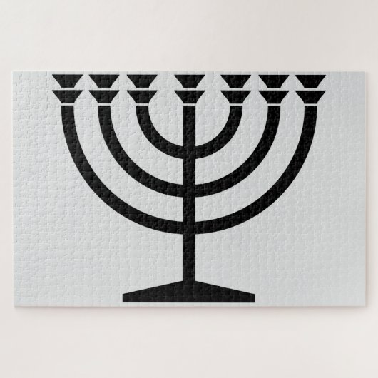 Jüdische Menorah (Symbol des Judentums) Puzzle (Horizontal)