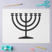 Jüdische Menorah (Symbol des Judentums) Seidenpapier (Basteln)