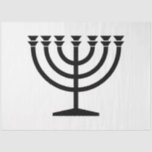 Jüdische Menorah (Symbol des Judentums) Seidenpapier<br><div class="desc">Dieses Design zeigt eine Menorah, die von jüdischen Leuten benutzt wird, um den achttägigen Urlaub von Hanukkah zu feiern. Die Menorah ist ein neunverzweigtes Kronleuchter, das während Hanukkah angezündet wird. Acht der neun Zweige verfügen über Lampen (Kerzen oder Öllampen), die die acht Nächte des Urlaubs symbolisieren; an jeder Nacht wird...</div>