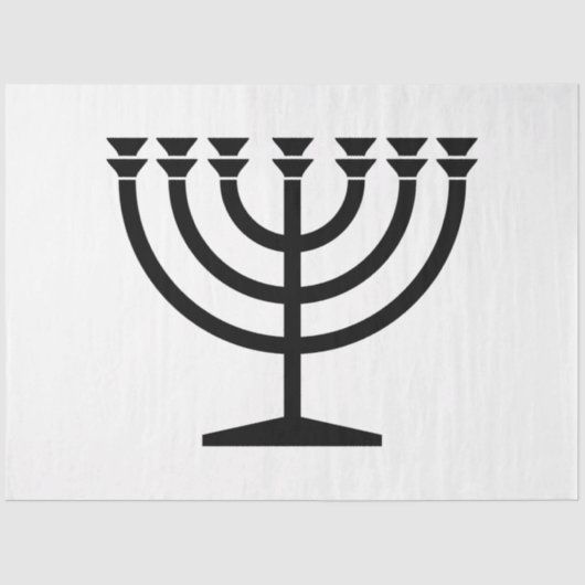 Jüdische Menorah (Symbol des Judentums) Seidenpapier (Vorderseite)