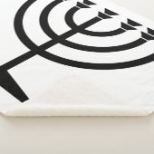 Jüdische Menorah (Symbol des Judentums) Sherpadecke (3/4)