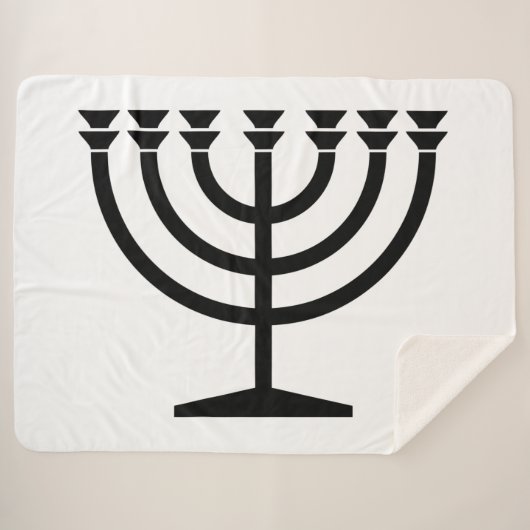 Jüdische Menorah (Symbol des Judentums) Sherpadecke (Vorderseite (Horizontal))