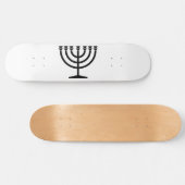 Jüdische Menorah (Symbol des Judentums) Skateboard (Horizontal)