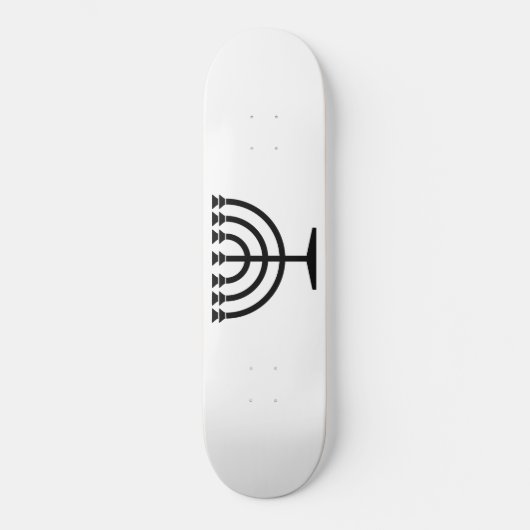 Jüdische Menorah (Symbol des Judentums) Skateboard (Vorderseite)