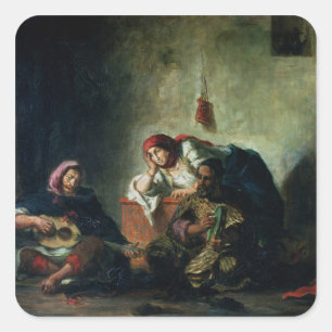 Jüdische Musiker in Mogador, 1847 Quadratischer Aufkleber
