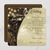 Jüdische Nachtlichthochzeit des Baumes des Lebens Einladung (Vorne/Hinten)