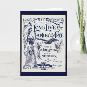 Jüdische Notenen-Abdeckung Karte