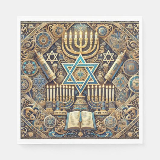 Jüdische Papierserviette (Vorderseite)