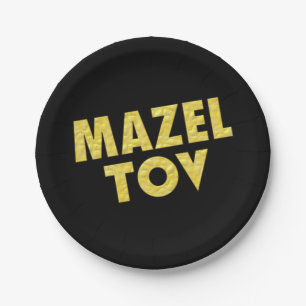 Jüdische Party Dekorationen-Mazel Tov Pappteller