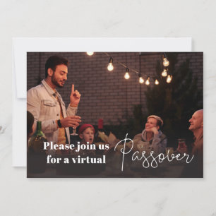 Jüdische Pessach Familienfoto Virtuelle Einladung