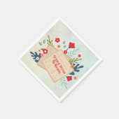 Jüdische Pessach Seder Blume mit Matzah Serviette (Ecke)