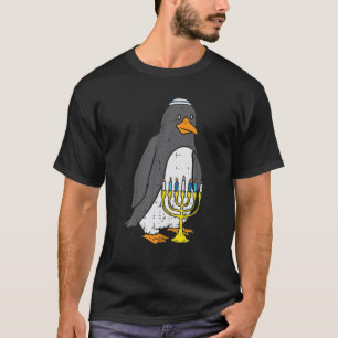 Jüdische Pinguin Menorah Animal Hanukkah Pajamas C T-Shirt