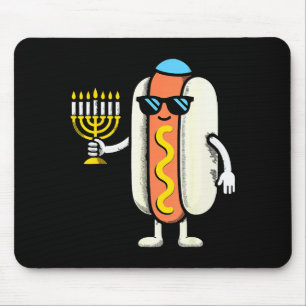 Jüdische PJs Hotdog Lustige Lebensmittel Hanukkah Mousepad