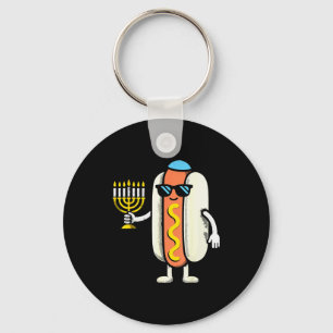 Jüdische PJs Hotdog Lustige Lebensmittel Hanukkah Schlüsselanhänger