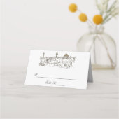 Jüdische Platzkarte Jerusalem Sight Table Cards (Vorderseite)