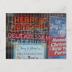 Jüdische Postkarte-Koscheres Deli in Brooklyn Feiertagspostkarte