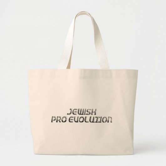 Jüdische Pro-Evolution Jumbo Stoffbeutel (Vorne)