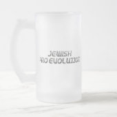 Jüdische Pro-Evolution Mattglas Bierglas (Links)