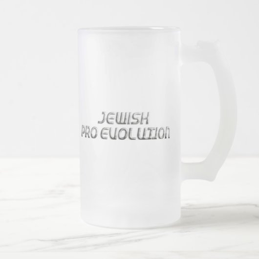 Jüdische Pro-Evolution Mattglas Bierglas (Rechts)