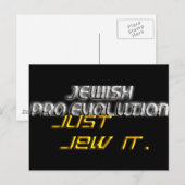 Jüdische Pro-Evolution Postkarte (Vorne/Hinten)