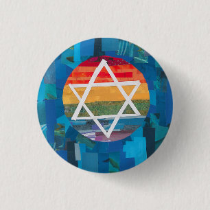 Jüdische Rainbohle Button