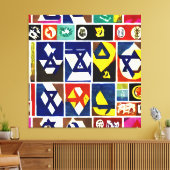 Jüdische religiöse Symbole Wall Art Leinwanddruck (Insitu (Wohnzimmer))