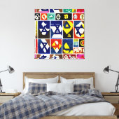 Jüdische religiöse Symbole Wall Art Leinwanddruck (Insitu (Schlafzimmer))