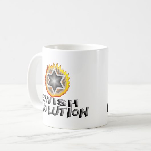 Jüdische Revolution Kaffeetasse (Vorderseite Links)