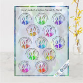 Jüdische Sabbat Grüße rund um den Sticker Karte (Gelbe Blume)