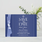 Jüdische Save The Date Band Flat Karte (Stehend Vorderseite)