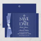 Jüdische Save The Date Band Flat Karte (Vorne/Hinten)