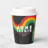 Jüdische Schwarze Geschichte 1865 Freiheitsfeier Pappbecher (Rückseite)