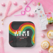 Jüdische Schwarze Geschichte 1865 Freiheitsfeier Pappteller (Party)