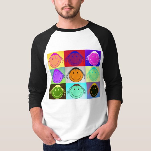 Jüdische smiley - Shalom T-Shirt (Vorderseite)
