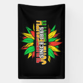 Jüdische Sonnenblume 1865 Emanzipation Afrikanisch Banner (Vertikal)