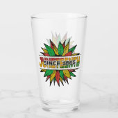 Jüdische Sonnenblume 1865 Emanzipation Afrikanisch Glas (Rückseite)