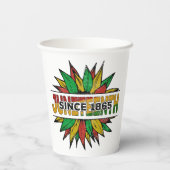 Jüdische Sonnenblume 1865 Emanzipation Afrikanisch Pappbecher (Rückseite)