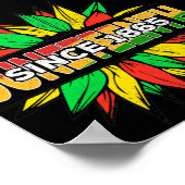 Jüdische Sonnenblume 1865 Emanzipation Afrikanisch Poster (Ecke)