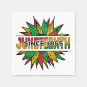 Jüdische Sonnenblume 1865 Emanzipation Afrikanisch Serviette (Vorderseite)