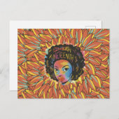 Jüdische Sonnenblume - Schwarzer Freiheitstag 1865 Postkarte (Vorne/Hinten)